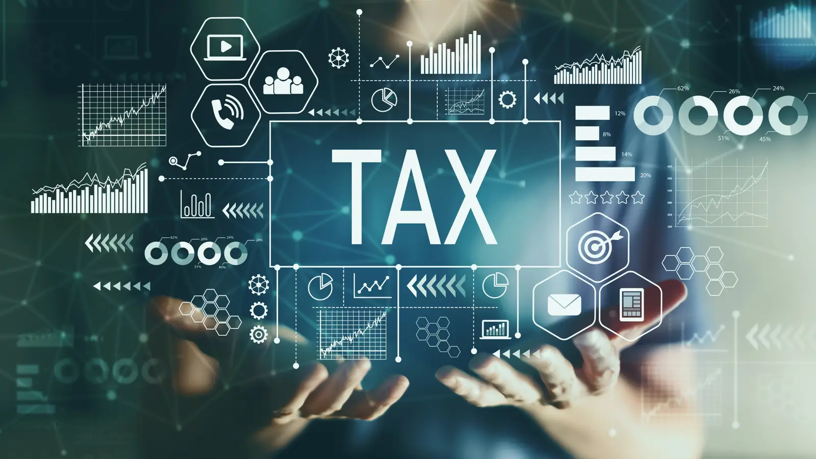 Organised tax forms and documents